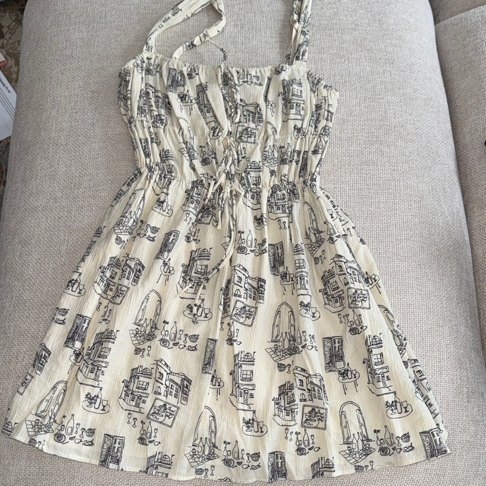 Abercrombie & Fitch Cream and Black Mini Dress